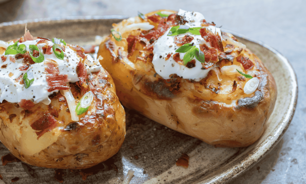 Turkey and Spinach Stuffed Sweet Potatoes